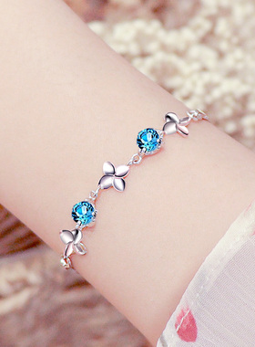 四叶草/纯银/包装/刻字/持久保色