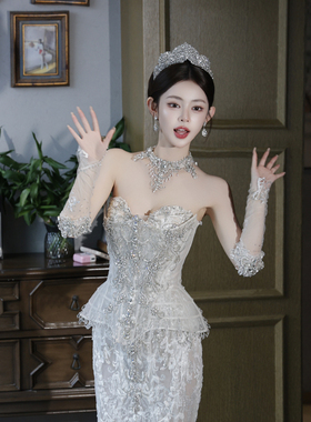 新款新娘头饰公主奢华精致皇冠发饰唯美韩式婚纱礼服结婚造型配饰