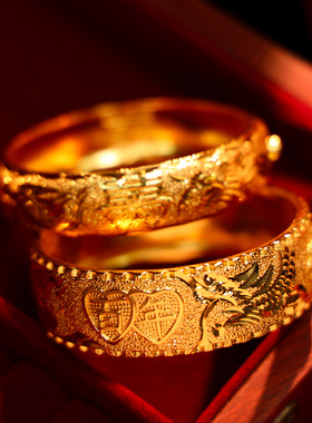 新款金色新娘古风龙凤褂婚礼古典精致手镯结婚中式喜服高级感配饰