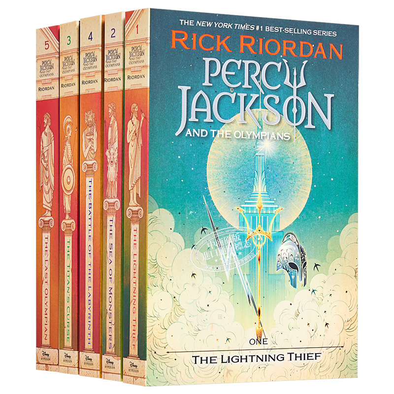 预售 波西杰克逊与奥林匹斯英雄 1-5本套装 倪传婧Victo Ngai插画版 Percy Jackson and the Olympians 英文原版 Rick Riordan中商 - 图3