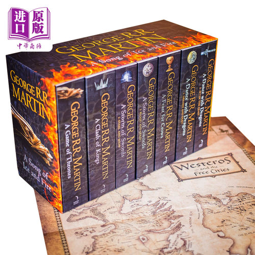 权力的游戏冰与火之歌全套 英版盒装7本1-5卷 冰与火之歌英文原版 A Game of Thrones A Song of Ice and Fire - 图1