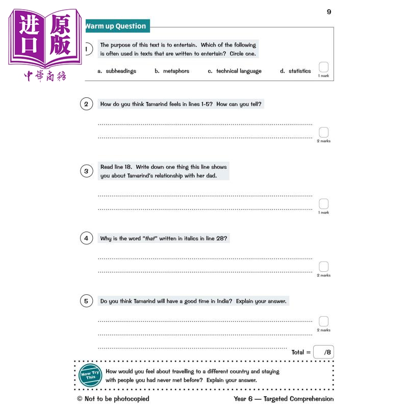 英国原版CGP教辅 KS2英语针对性问题书 六年级的理解1KS2 English Targeted Question Book Year 6 Comprehension【中商原版? - 图2