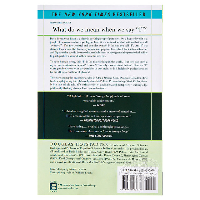 Hofstadter I Am A Strange Loop English original I Am A Strange Loop Philosophy of mind Cognitive science Artificial intelligence Douglas Hofstadter