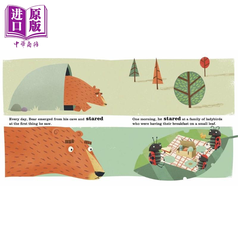 现货 Duncan Beedie：The Bear Who Stared 胆小的熊 精品绘本 低幼亲子故事绘本 平装 英文原版 3-6岁【中商原版】 - 图0