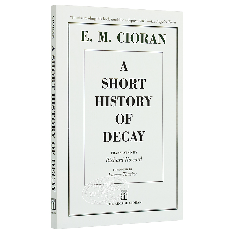 现货 E·M·齐奥朗/萧沆：解体概要 豆瓣阅读 英文原版 A Short History of Decay E. M. Cioran【中商原版】 - 图3