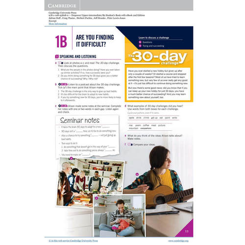 英文原版剑桥成人英语教程 Empower 第二版 Students Book Workbook 剑桥成人英语赋能 B1+ B2 C1级别学生书+练习册 配电子书 答案 - 图1