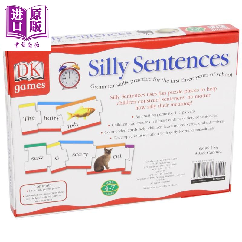 DK Games DK游戏愚蠢的句子书Silly Sentences Book Supplement亲子英语学习英文语法句子游戏卡片 英文原版3-6岁中商原版进? - 图3