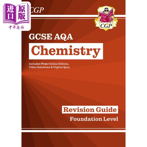 英国CGP原版 GCSE 物理 化学 生物 AQA考试复习指南 基础版套装3册 提供在线版视频测试 电子版 含答案【中商原版】 - 图0