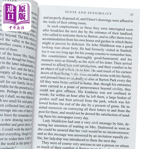 预售 【中商原版】理智与情感英文原版小说英文版Sense and Sensibility简奥斯汀Jane Austen 进口英文原版书 世界经典名著 - 图1