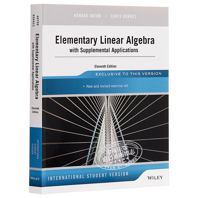 Elementary Linear Algebra With Supplemental Applications英文原版基本线性代数 Howard Anton【中商原版】_虎窝淘