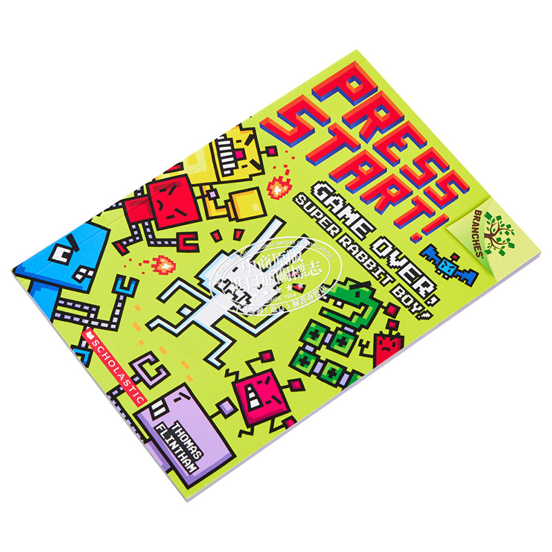 Press Start!#01: Game Over, Super Rabbit Boy!学乐大树系列方块兔01英文原版桥梁漫画图像小说进口 ...