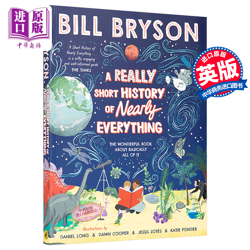 A Really Short History of Nearly Everything 英文原版 比尔 布莱森 万物简史 彩色插图版 Bill Bryson【中商原版】科普读? - 图0