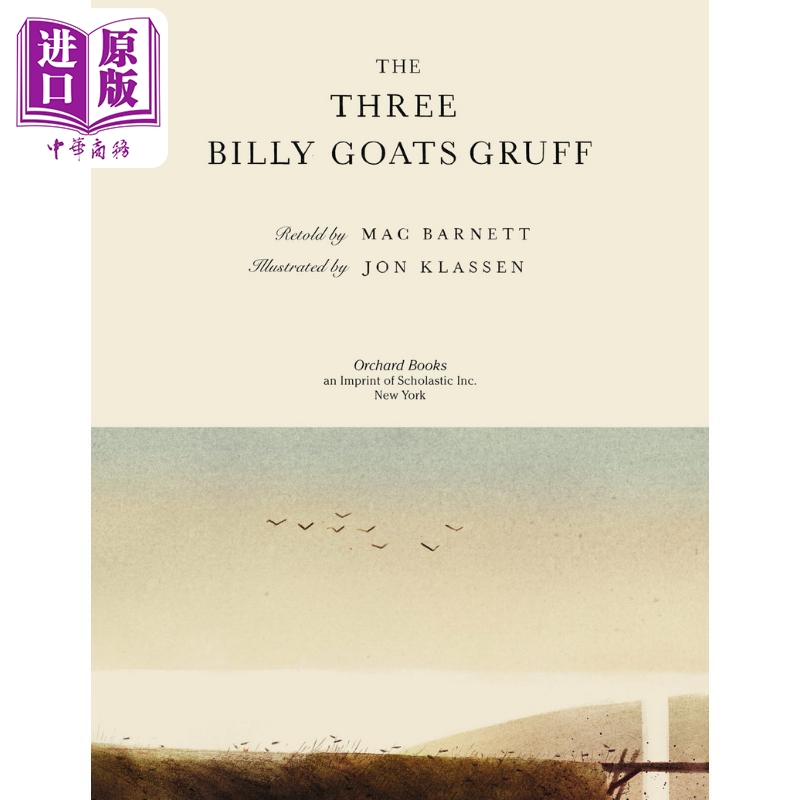 现货 Jon Klassen The Three Billy Goats Gruff 三只比利羊 英文原版【中商原版】 - 图1