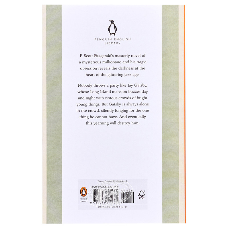 了不起的盖茨比 The Great Gatsby 英文原版 F Scott Fitzgerald 【中商原版】 - 图0