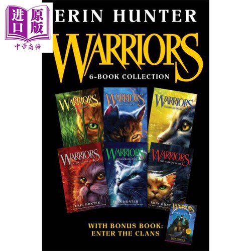 猫武士一部曲预言开始6册 赠音频 790~900L Warriors The Complete First Series 英文原版传奇的猫族 儿童文学章节书小说【? - 图0