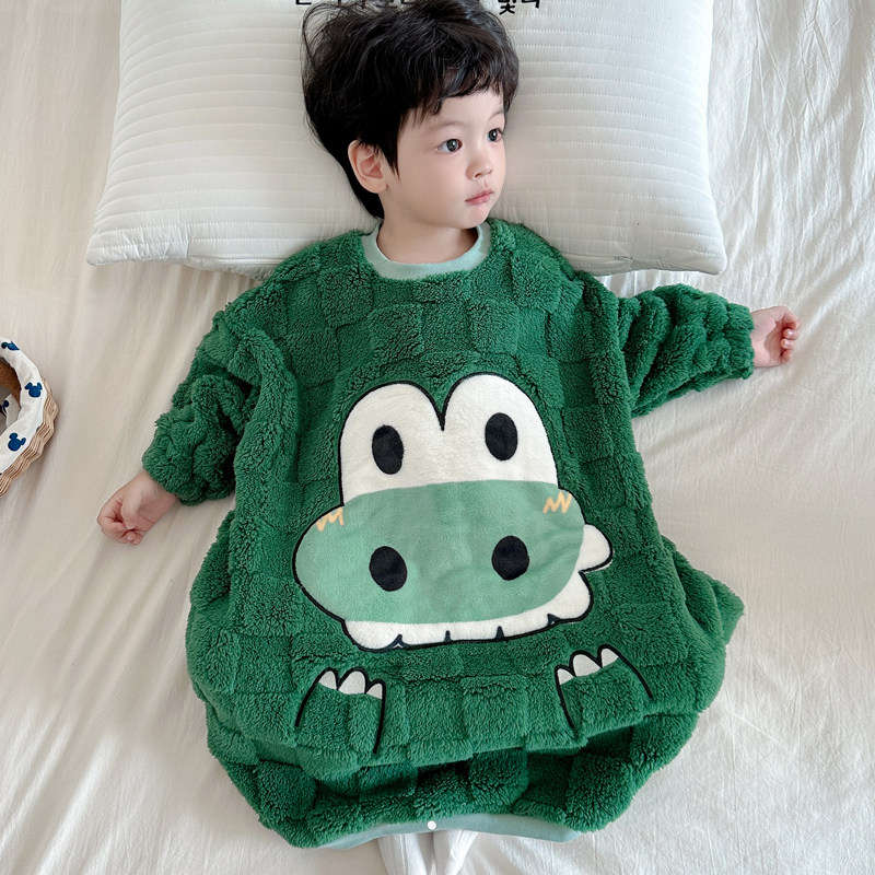 宝宝睡袋冬款法兰绒儿童连体睡衣男女童睡袍防踢被加绒加厚家居服,淘宝优惠券,粉丝福利购,淘宝优惠卷