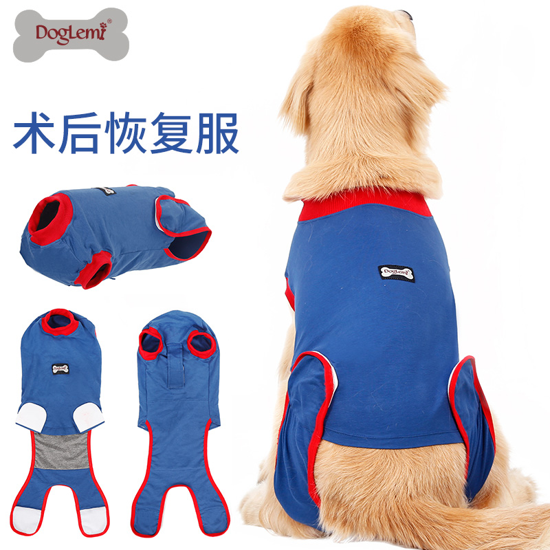 狗狗绝育手术恢复服保护伤口防舔断奶服泰迪法斗金毛母狗术后护理 忆美时尚
