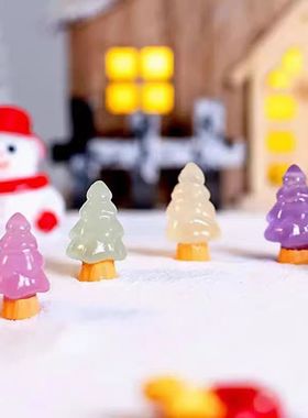 微景观微缩圣诞树装饰品雪景配件