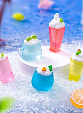 创意夜光夏日冷饮冰杯装饰品摆件