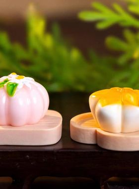 微缩食玩和菓子饼花朵点心糕点