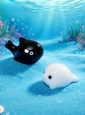 微景观可爱章鱼海豚鱼缸造景摆件