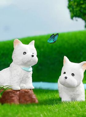 微景观创意可爱西高地白梗犬小狗