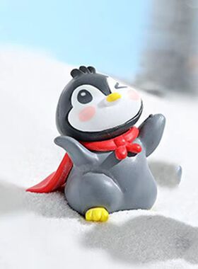 微景观趣味企鹅雪景摆件