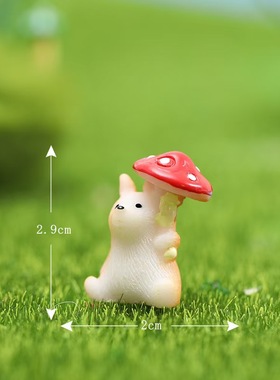 微景观摆件三款打伞动物装饰