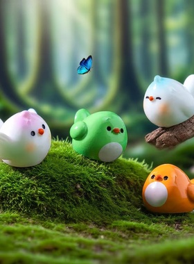 微景观可爱呆萌小肥啾装饰摆件