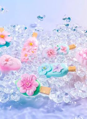 创意甜美樱花夏日冰棍雪糕小摆件
