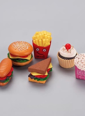 仿真汉堡薯条甜品食玩装饰品摆件