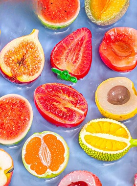 微景观创意半切苹果西瓜水果萌粒