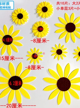 幼儿园黑板报墙面无纺布向日葵