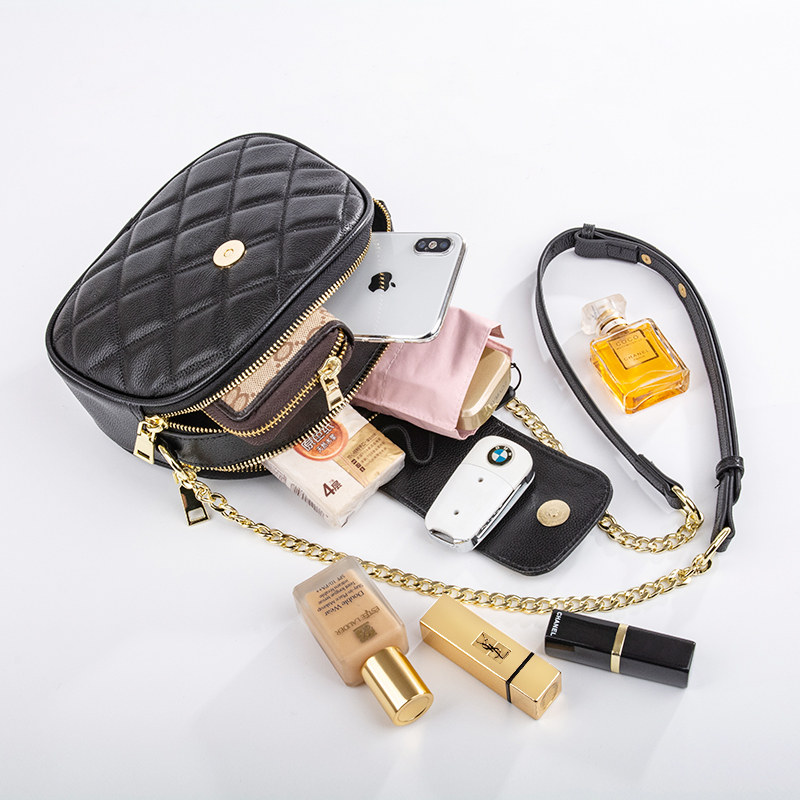 2020新款潮真皮女士大容量ck链条包 度兰尼女士包袋