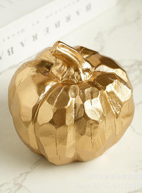 跨境仿真橱柜南瓜蔬菜厂家直销展示金箔道具摄影拍摄假南瓜模型