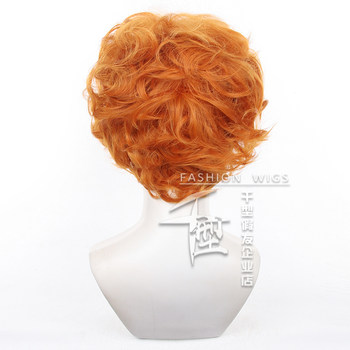 Garter Angel Brief Blive ແບບສີສົ້ມ ຜົມສັ້ນ Curly Cosplay Wig