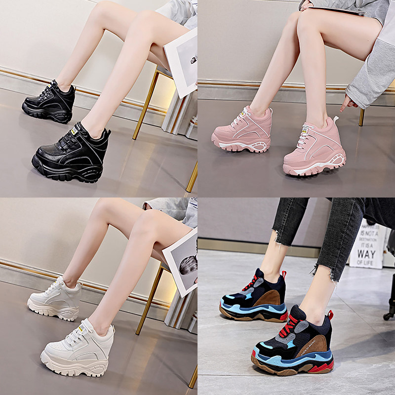 震地王2025年秋季新款厚底女鞋内增高松糕鞋特价清仓老爹鞋处理鞋,淘宝优惠券,粉丝福利购,淘宝优惠卷