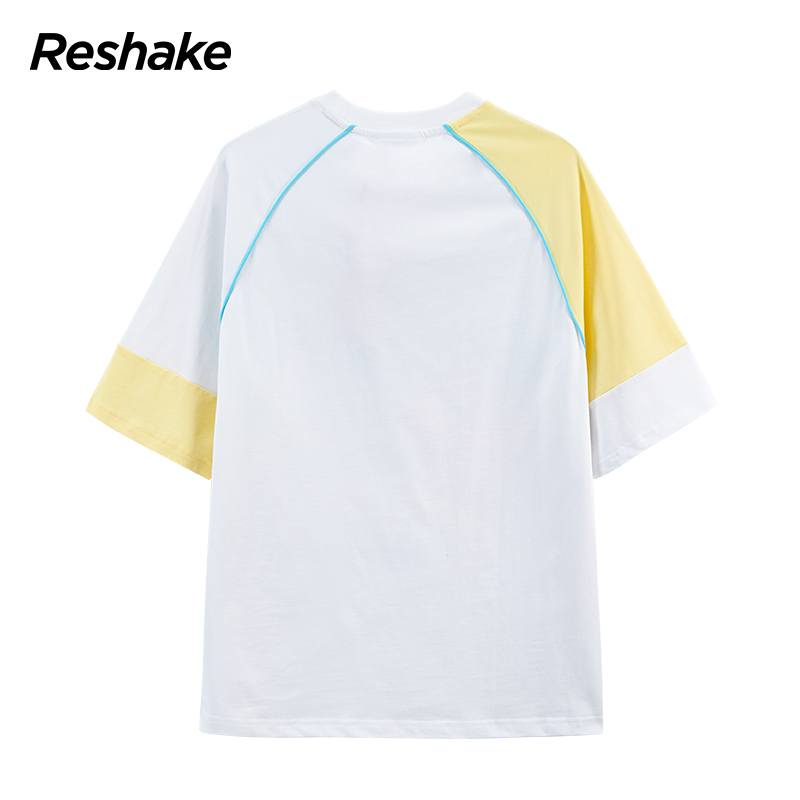 RESHAKE/后型格23年夏季店铺同款男女T恤短袖宽松纯棉情侣装 - 图2