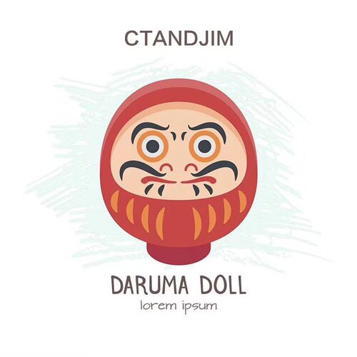 CTANDJIM玩具系列达摩福气手提包开运达摩女包红色包包 - 图1