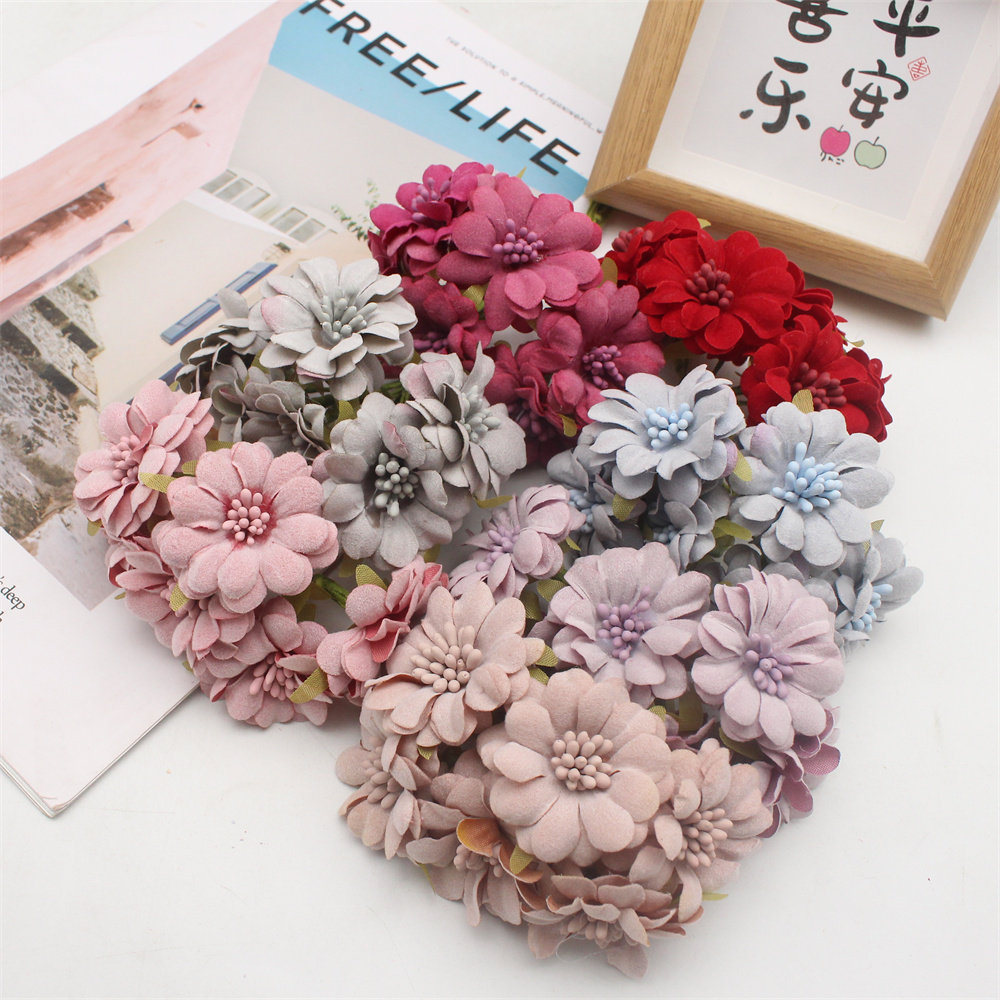 仿真花diy手工配件花环材料家居装饰花山茶花束带花芯喜糖盒配件,淘宝优惠券,粉丝福利购,淘宝优惠卷