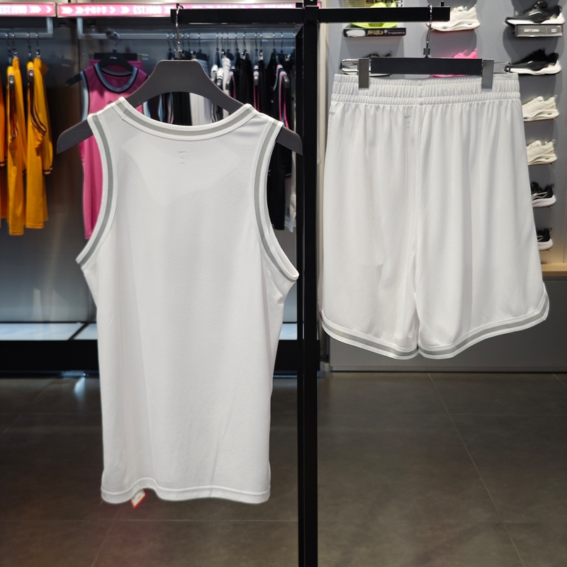 李宁2023秋季新款CBA专业篮球系列男子速干凉爽比赛套装AATU011 - 图0