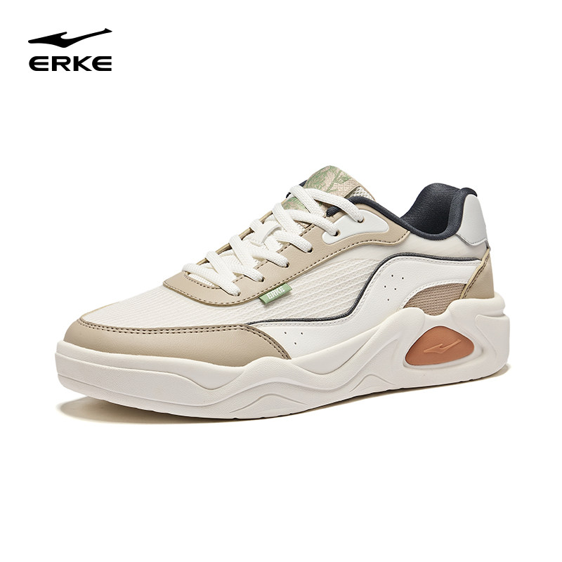 鸿星尔克男子滑板鞋百搭轻便防滑防水秋冬革面运动休闲鞋黑色男鞋,淘宝优惠券,粉丝福利购,淘宝优惠卷