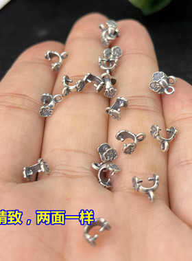 S925纯银如意小夹扣DIY吊坠连接
