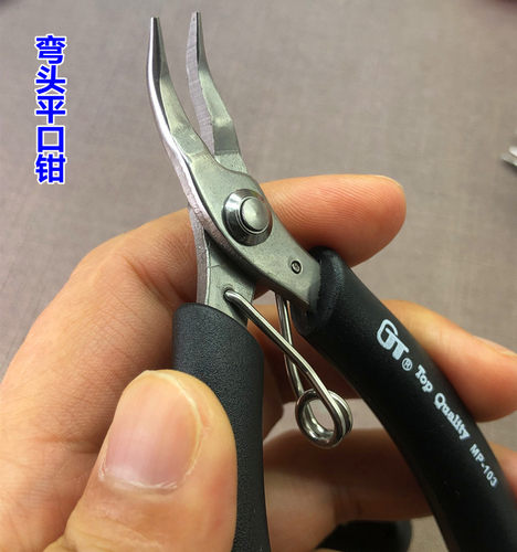 台湾精工钳子质量超好手工饰品夹持定件珠平线绕线尖嘴钳剪线 - 图2