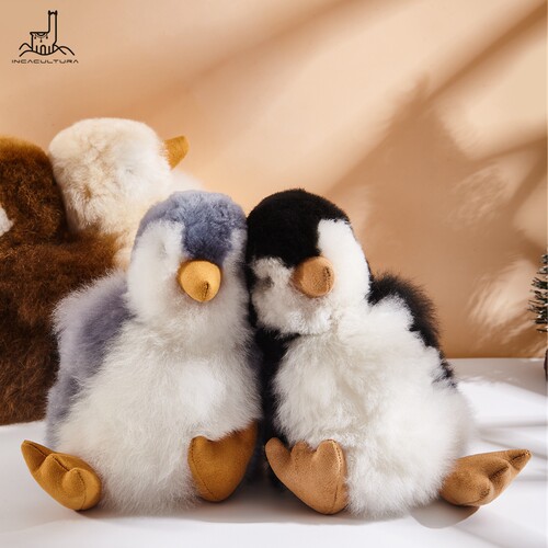 INCACULTURA品牌秘鲁进口企鹅羊驼毛公仔玩偶Penguin柔软可爱玩具 - 图3