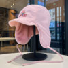 Fleece pilot hat to keep warm in winter for cycling and mountaineering