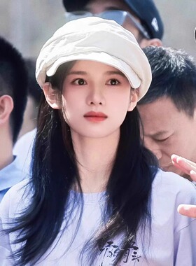 张婧怡同款八角帽子女简约百搭夏季薄款透气报童帽修饰脸型画家帽