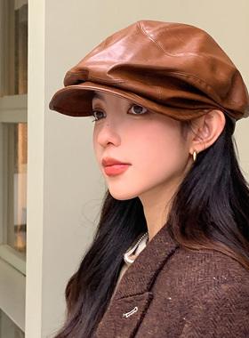 八角帽云朵帽逛街休闲女秋冬