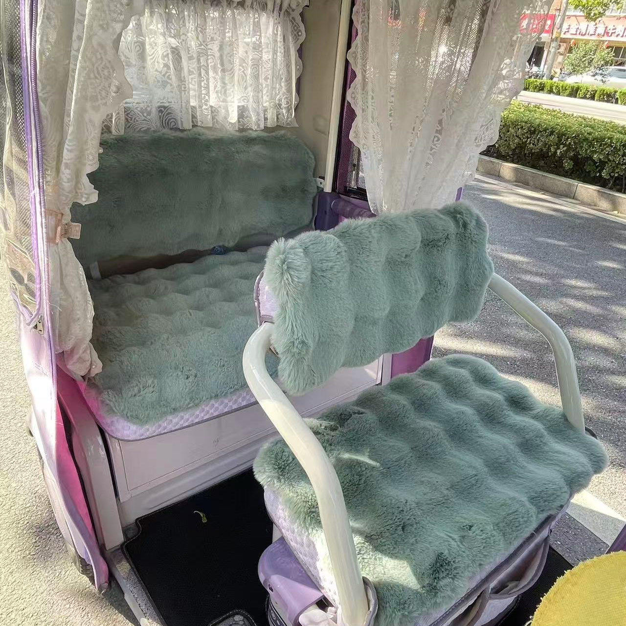 盛昊蜻蜓Ultra专用坐垫冬季加厚保暖三轮车毛绒座套雅迪CL9S毛垫,淘宝优惠券,粉丝福利购,淘宝优惠卷