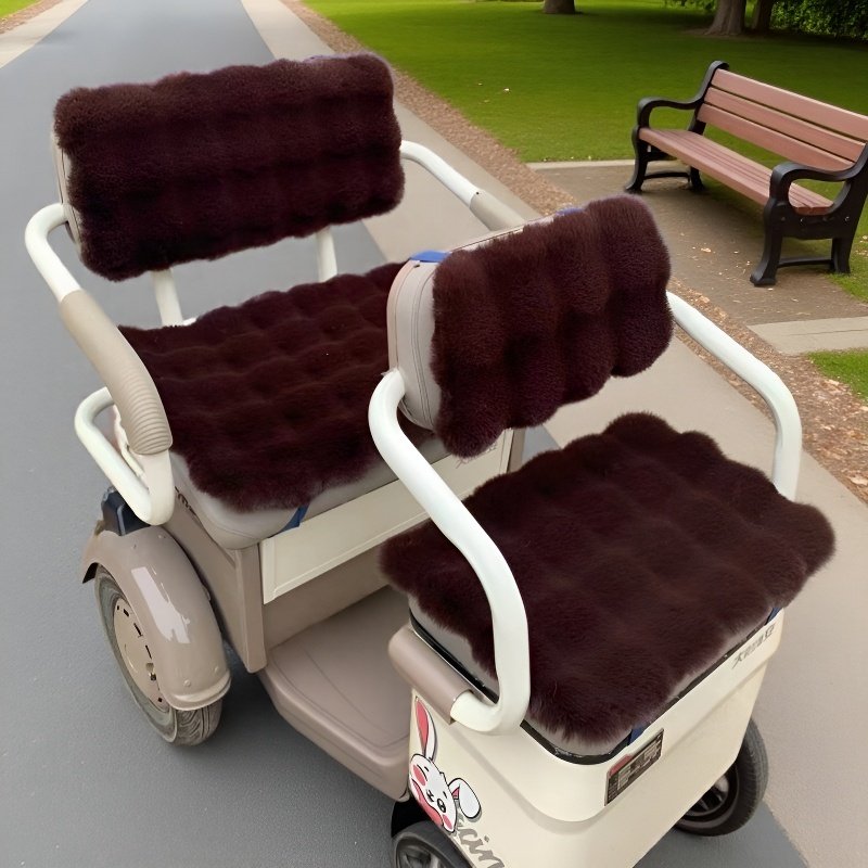 盛昊蜻蜓Ultra专用坐垫冬季加厚保暖三轮车毛绒座套雅迪CL9S毛垫,淘宝优惠券,粉丝福利购,淘宝优惠卷